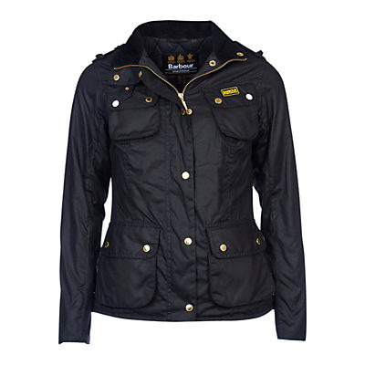Barbour International Fins Waxed Jacket, Black Barbour International Fins Waxed Jacket, Black